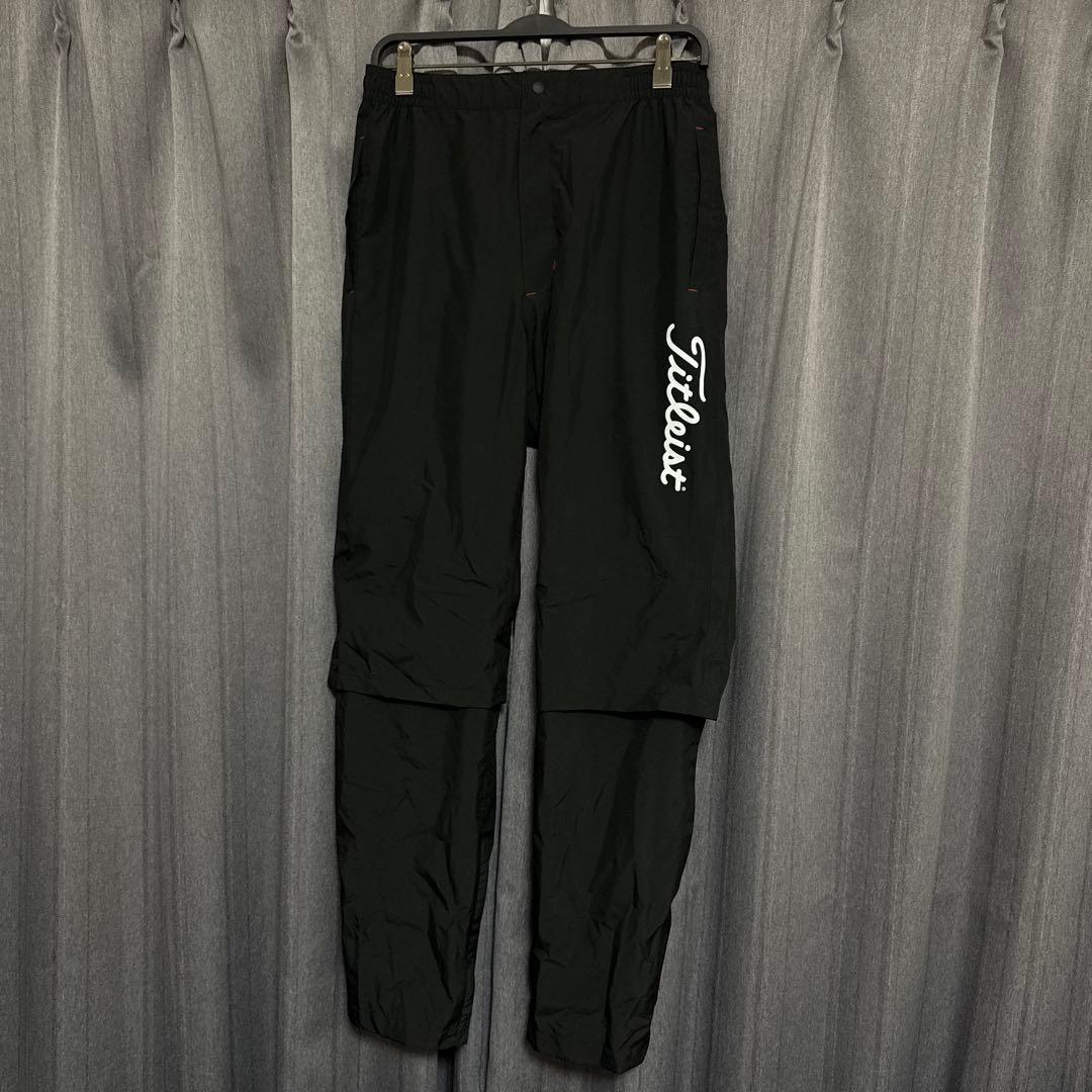 【美品】Titleist レインウェア 上下 セットアップ ブラック ホワイト