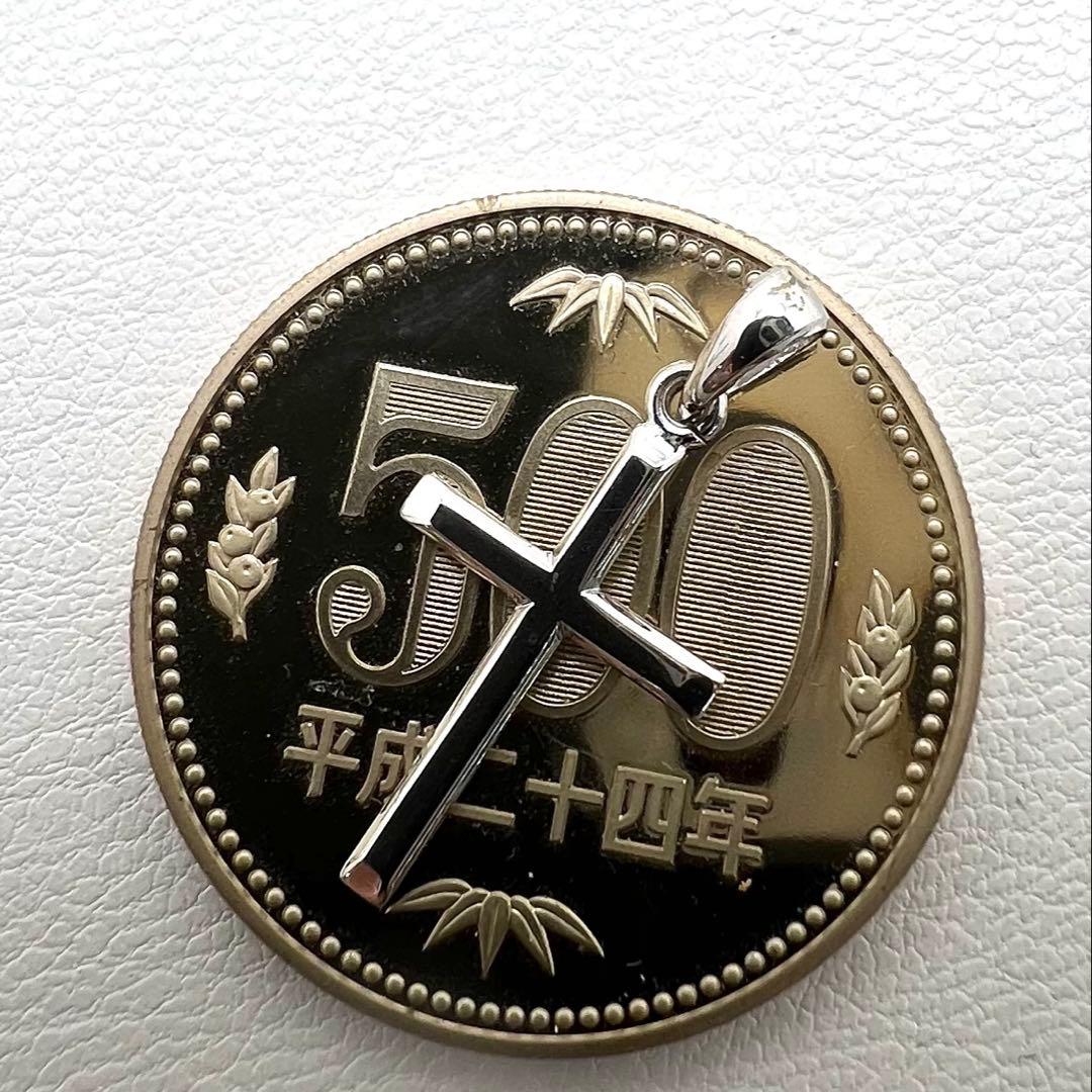 K14WG ホワイトゴールド　クロス　ペンダントトップ　0.43 g