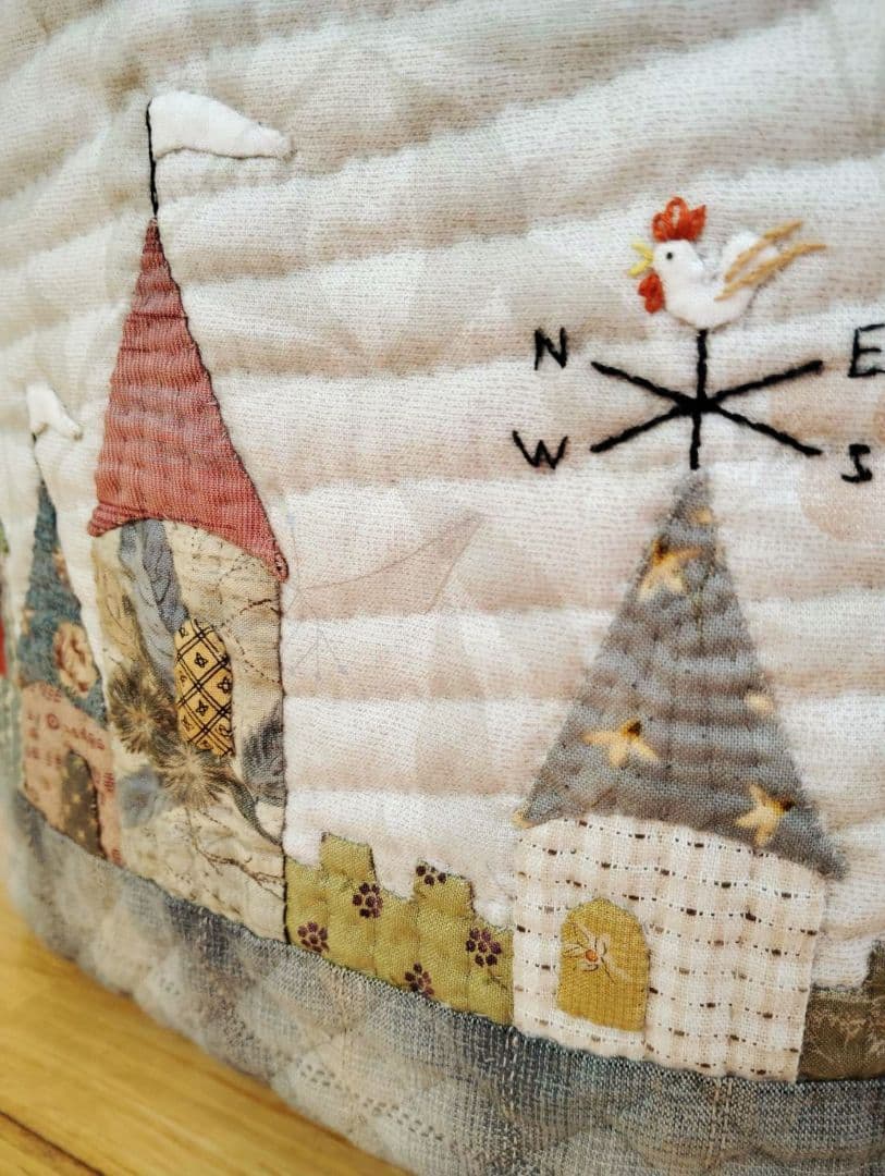 「風見鶏の見える街。」トートバッグ ハンドメイド テシゴト雑貨