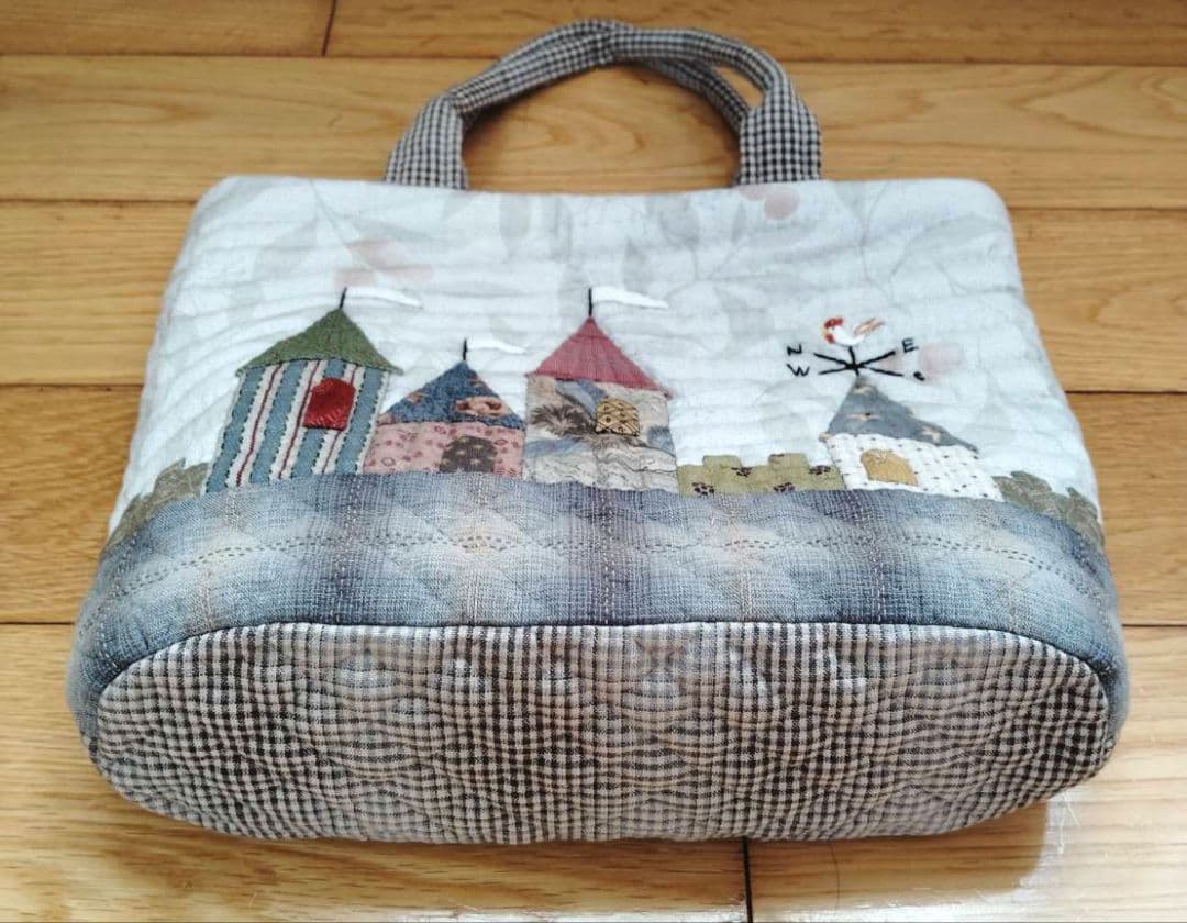 「風見鶏の見える街。」トートバッグ ハンドメイド テシゴト雑貨