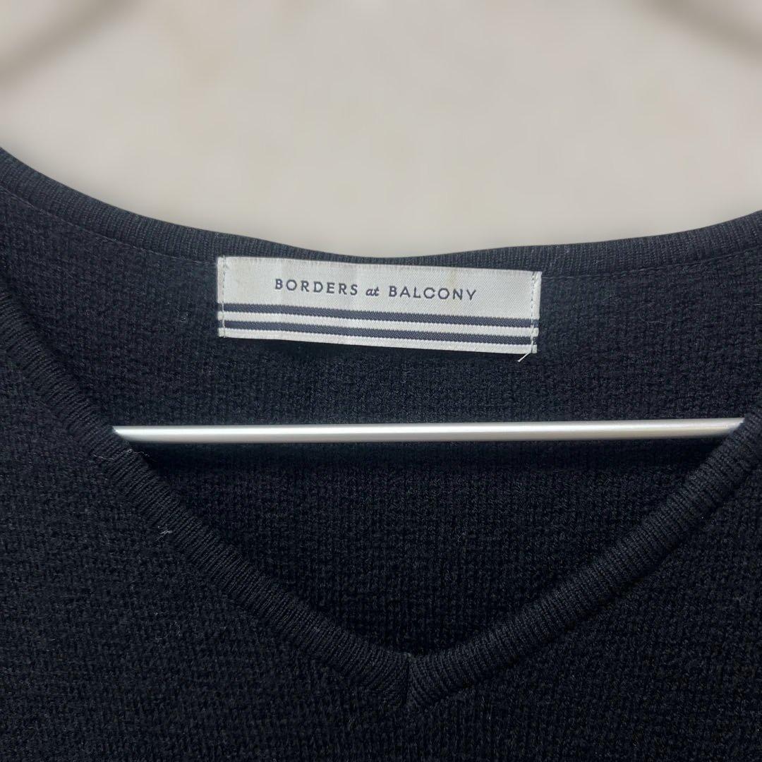 BORDERS at BALCONY ブラック ロングニットワンピース38サイズ