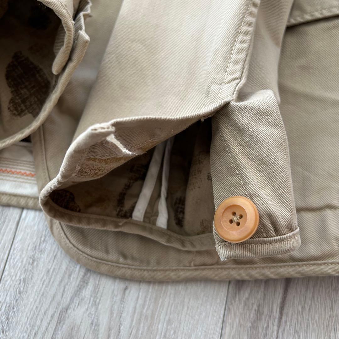 45RPM コットン テーラードジャケット カバーオール ベージュ 4 裏地カモ