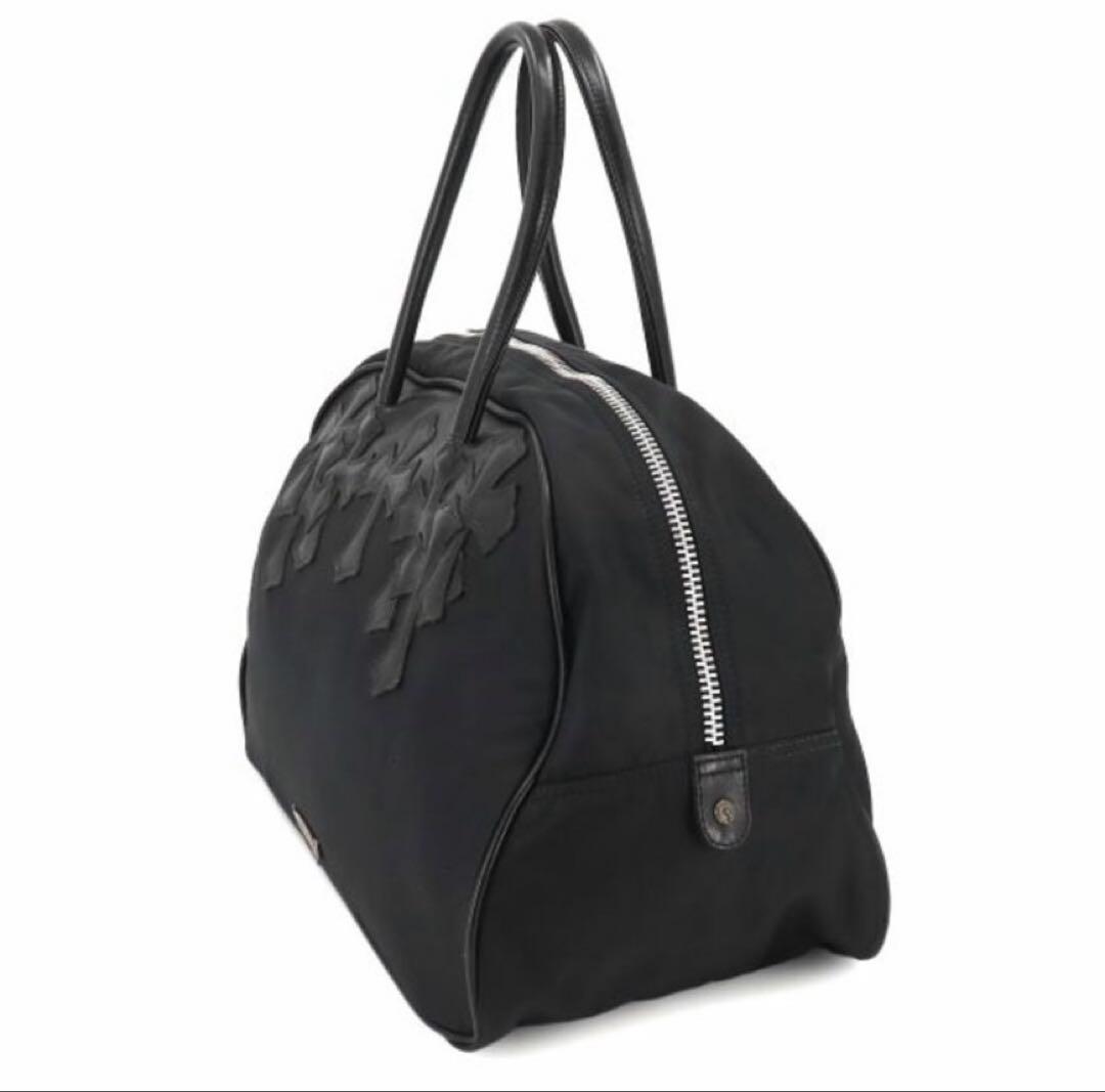 ひ*。様 CHROME HEARTSバッグセメタリークロスナイロンレザーブラック