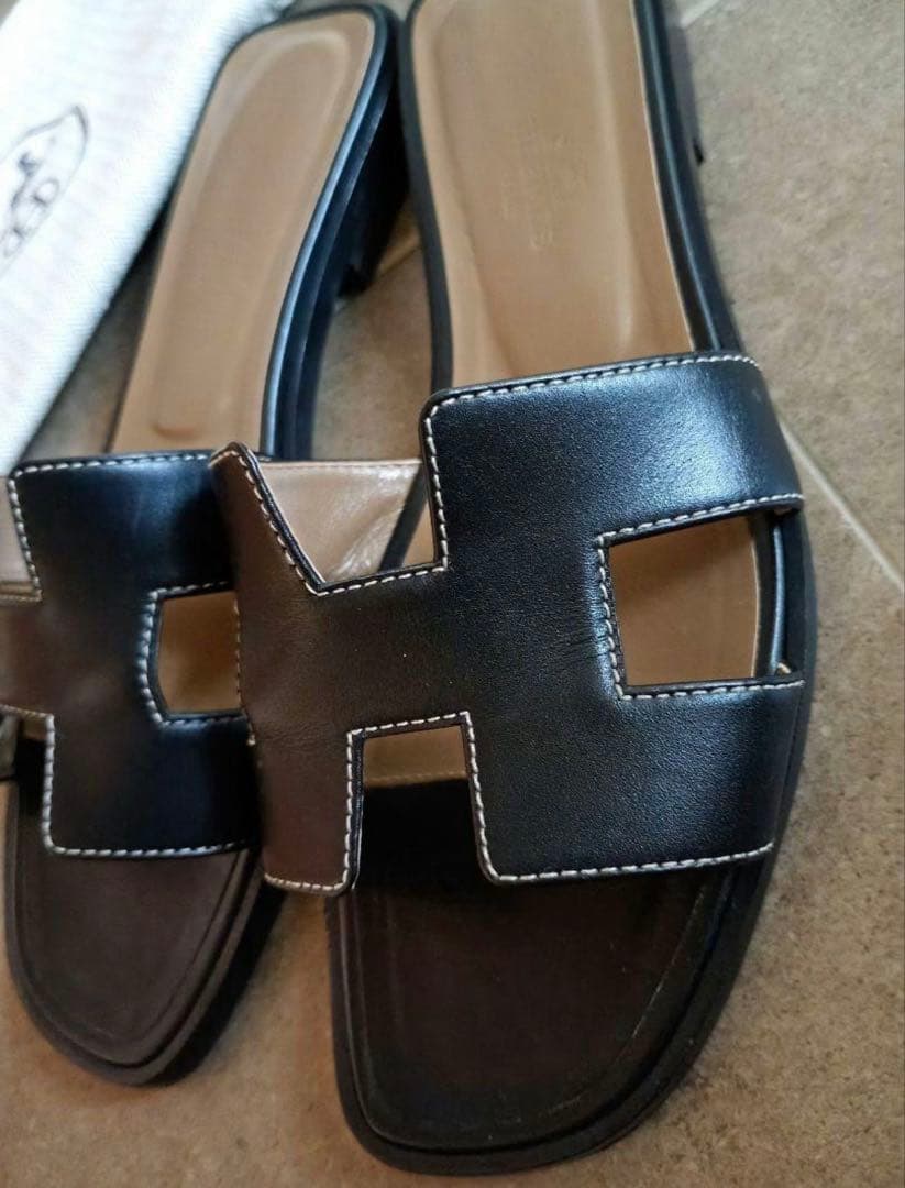 最終お値下げ！　 美品　HERMES　エルメス　オラン　ブラック　37