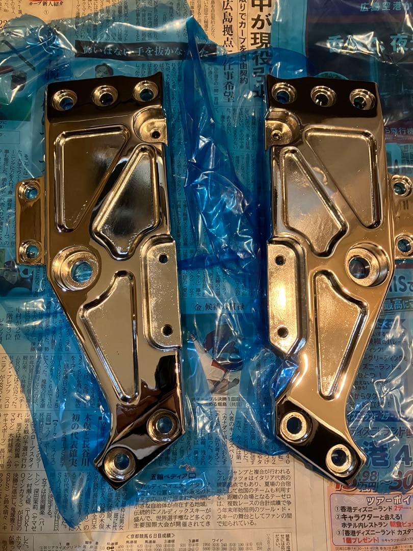 専用ゼファー400 ゼファーxステッププレート【メッキ】ピボットプレート