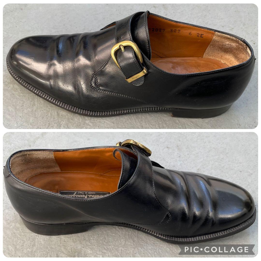 Ferragamo モンクストラップシューズ サイズ6 2E