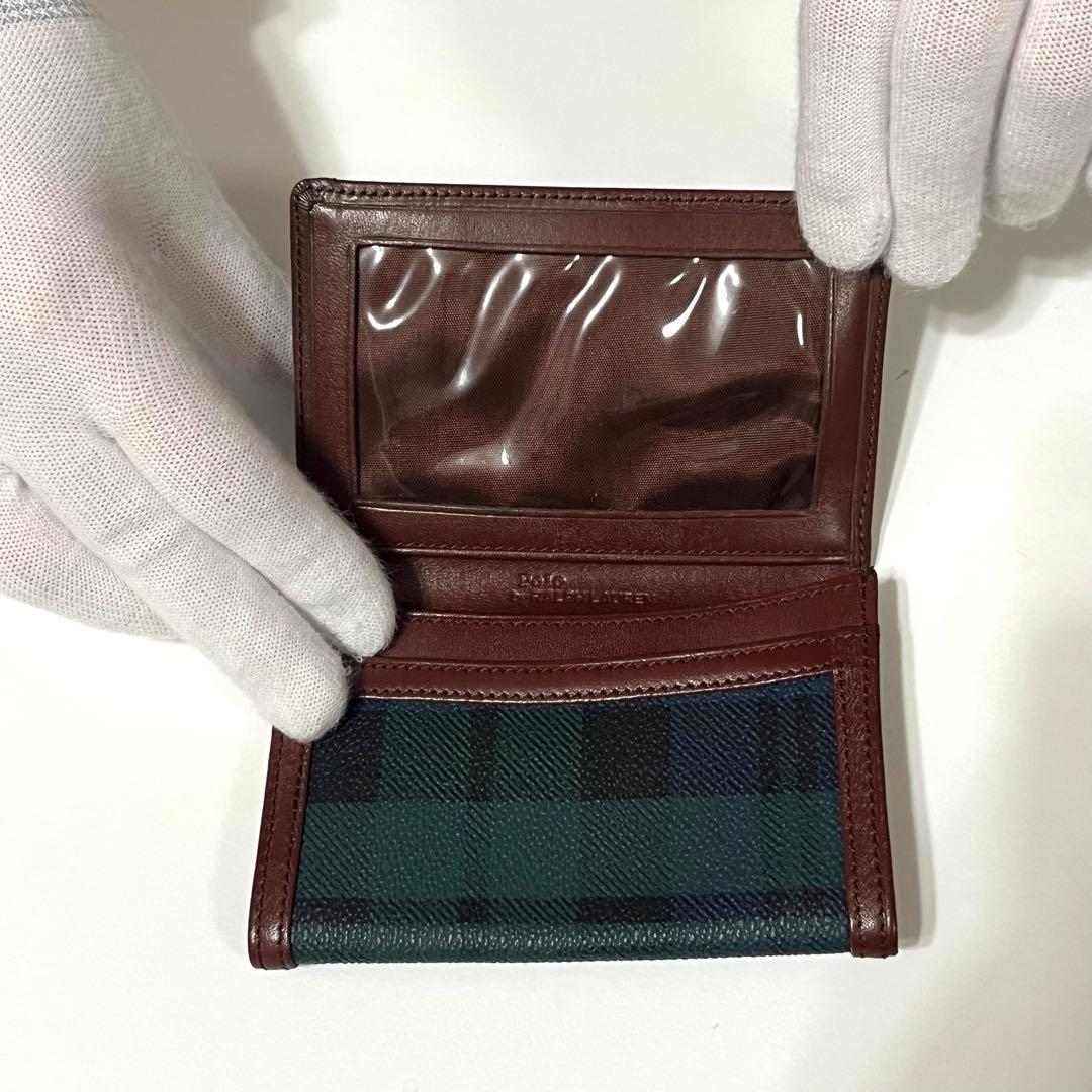 【新品】Polo Ralph Lauren 名刺入れ グリーン・ブラックチェック
