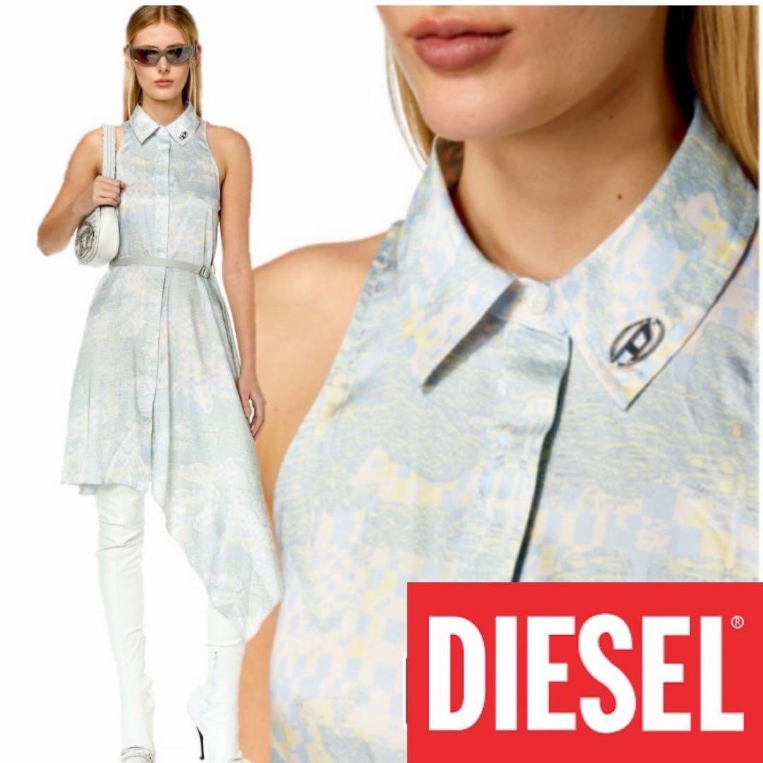定価4万超 DIESEL D-Trisa-Aop ノースリーブワンピース