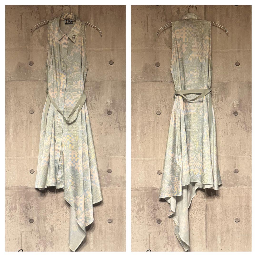 定価4万超 DIESEL D-Trisa-Aop ノースリーブワンピース