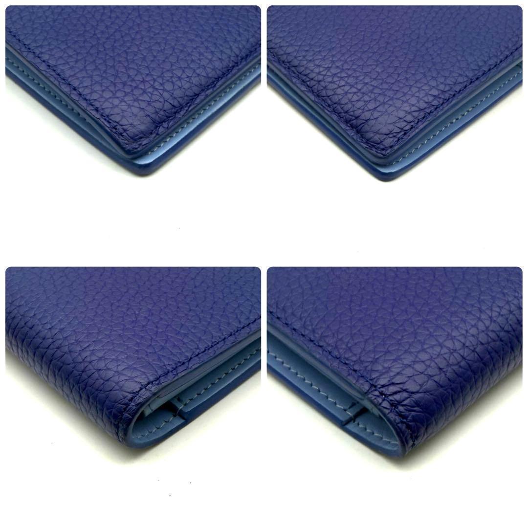 ルイヴィトン LV ヴェルティカル ウォレット カプシーヌ トリヨン ブルー