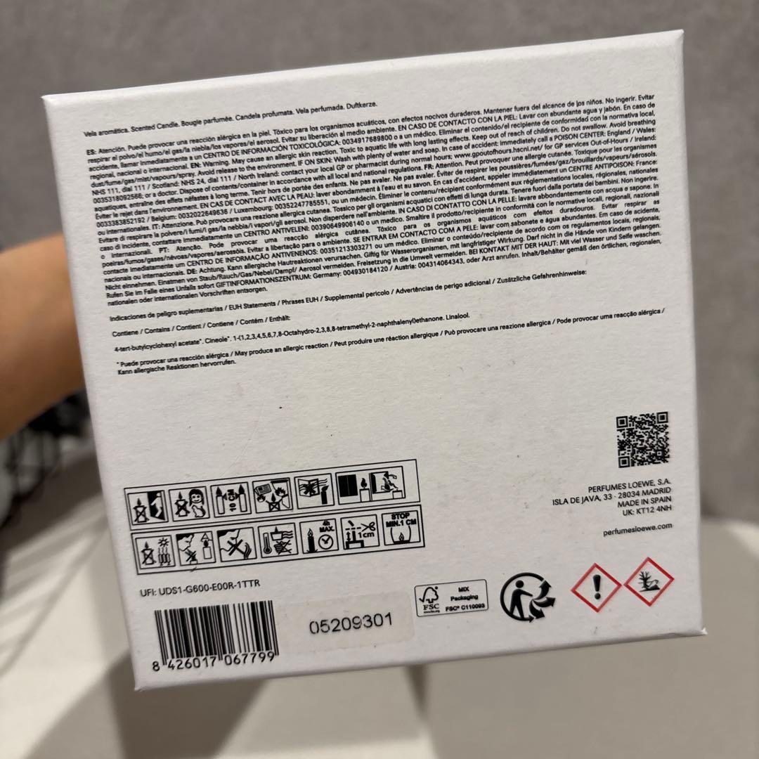 【新品未開封】タグ付き　ロエベ　キャンドル　170g オレガノ