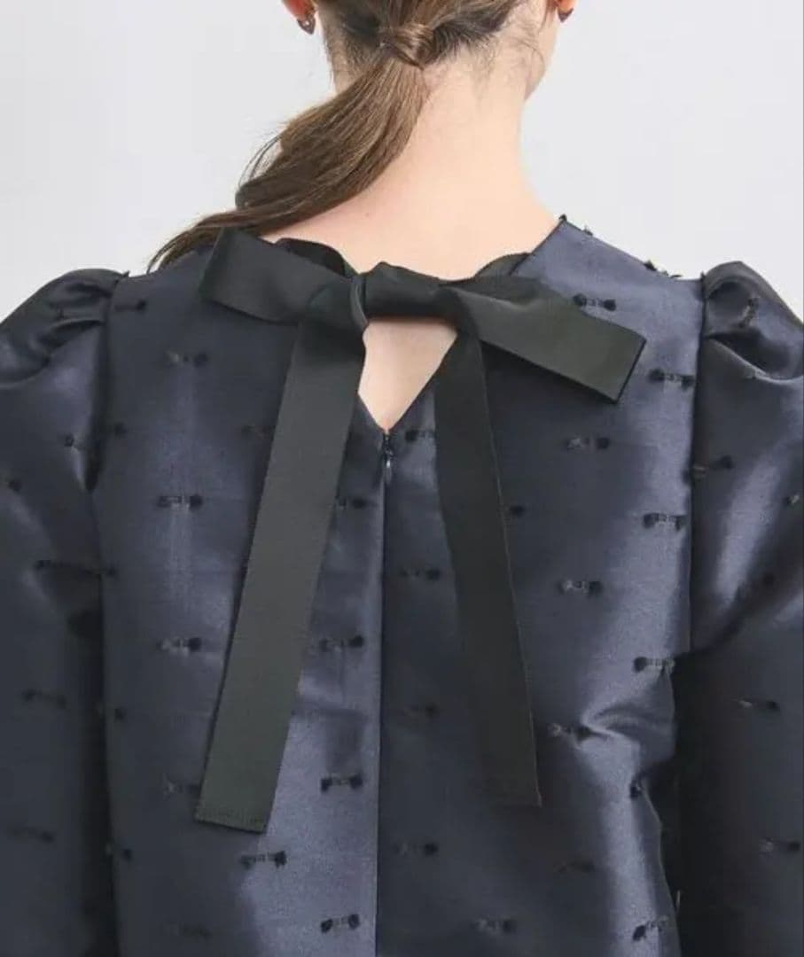 なみちゃん美品 UNITED ARROWS カットジャガード ブラウス