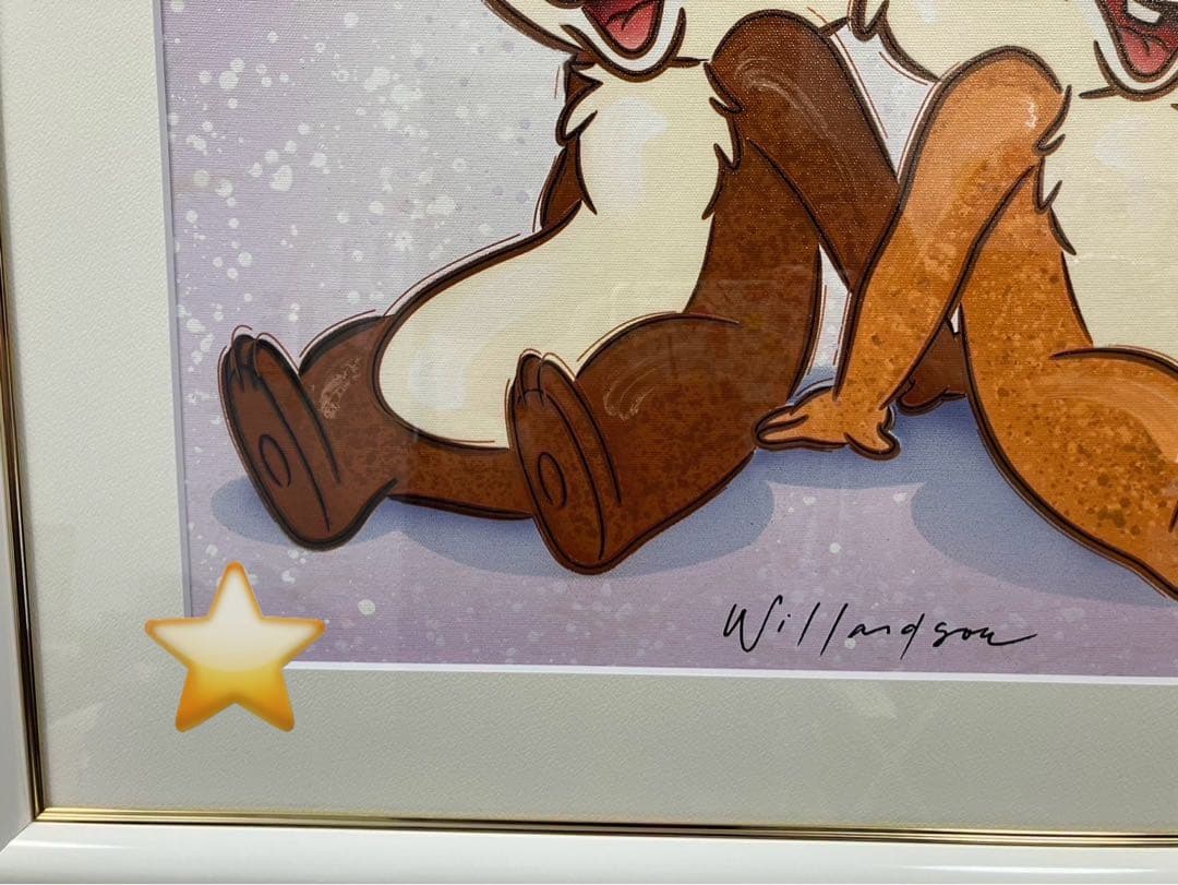 デビッド・ウィラードソン　BACK TOGETHER（チップ&デール）　版画