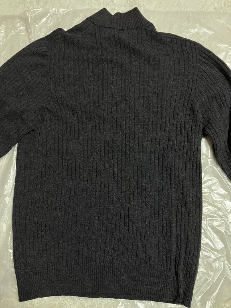 BURBERRY GOLF 羊毛92 カシミヤ8 メンズセーターケーブル編み部分