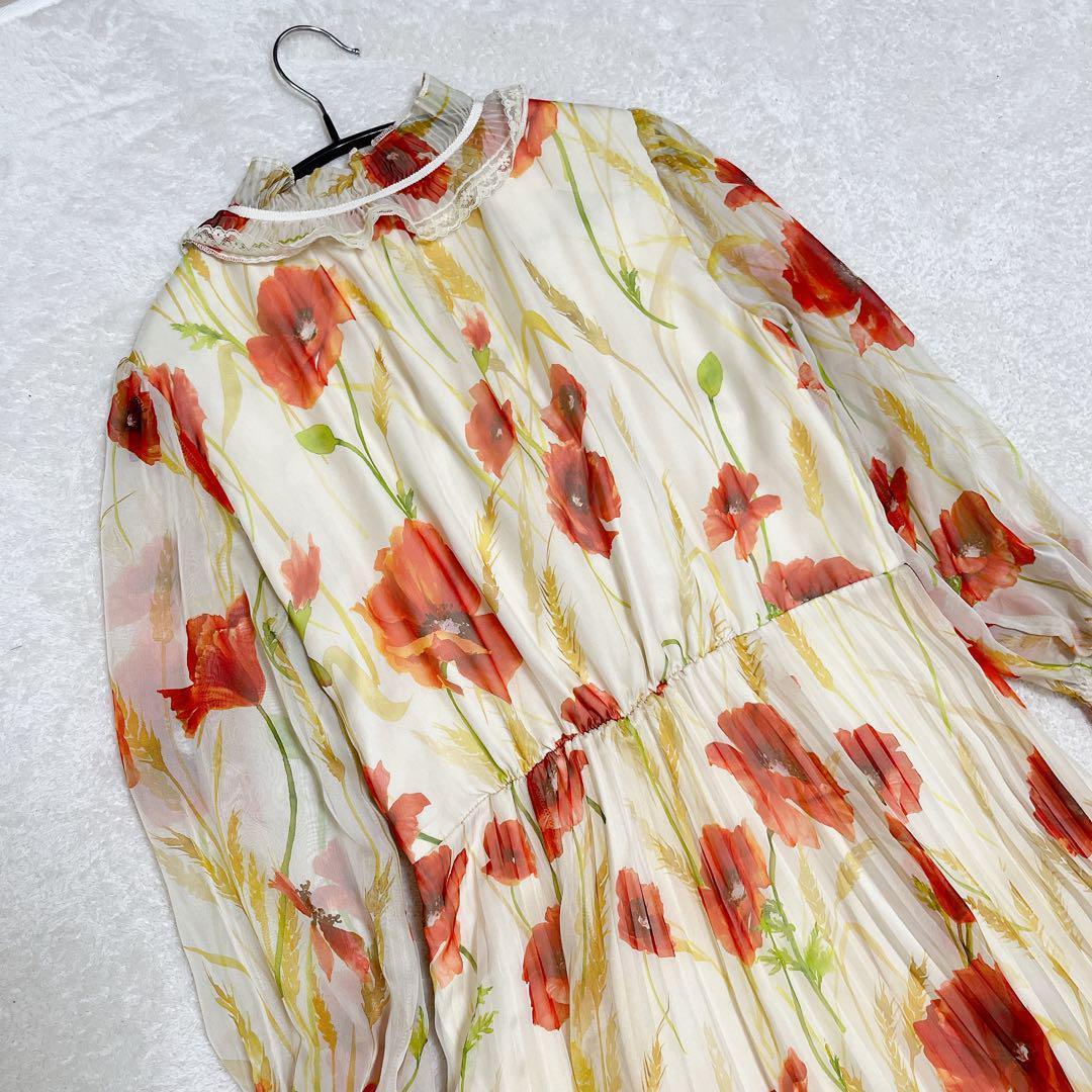 未使用　Audie a Muses フロントレースプリーツワンピース