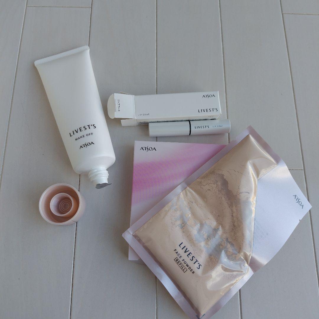 LIVEST'S クレンジングミルク・リップコート・パウダー