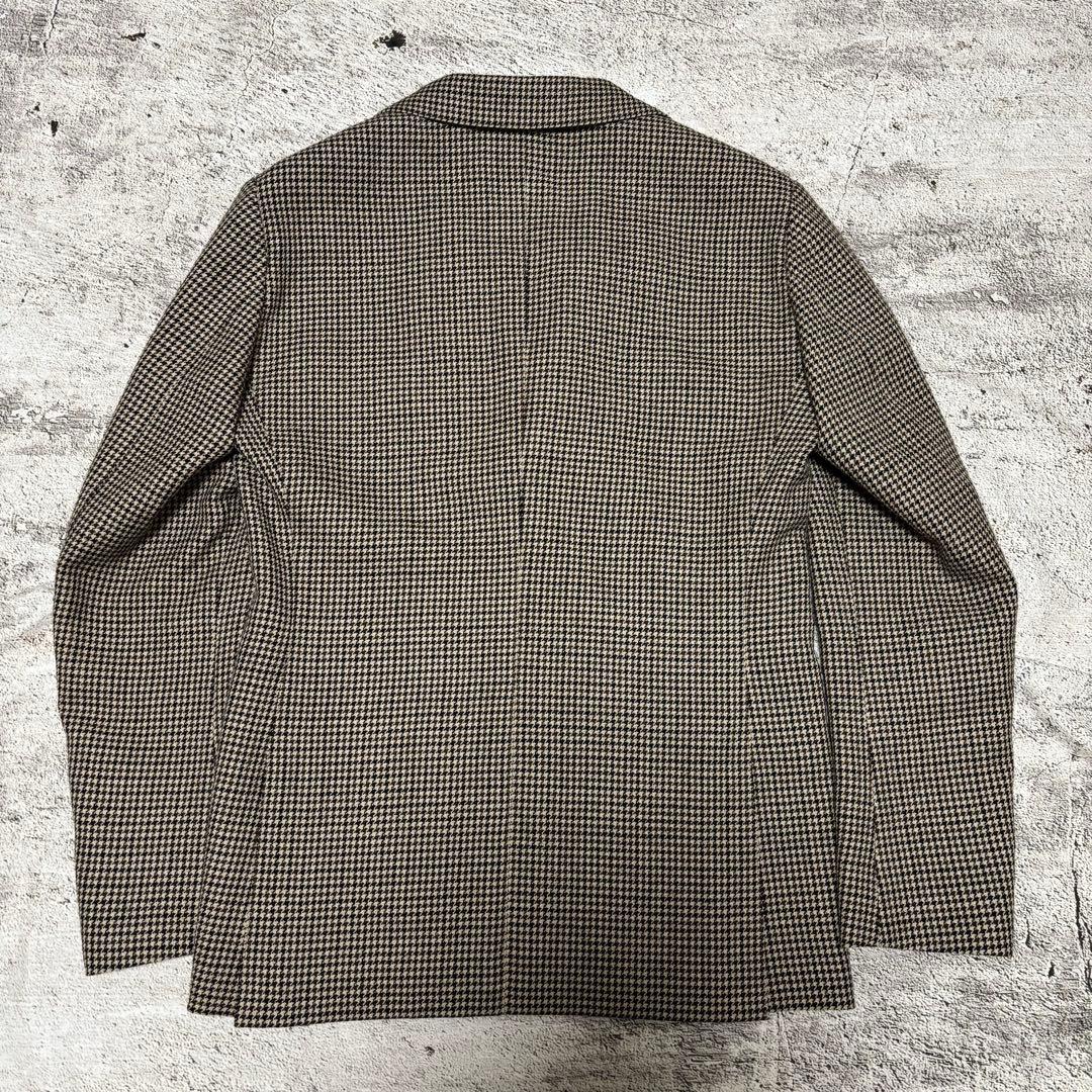 【未使用級】　TOMORROWLAND ジャケット　シングル　段返り千鳥柄　44