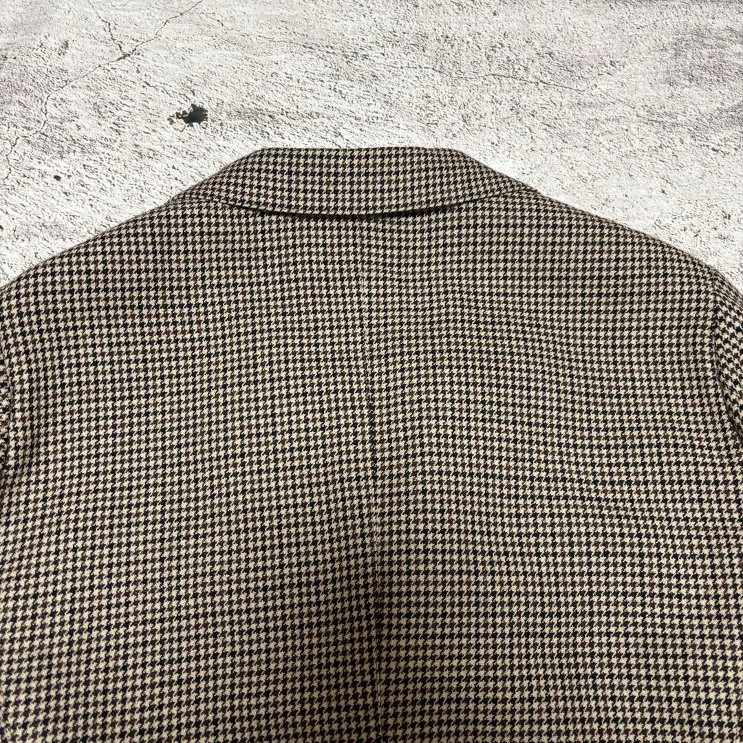 【未使用級】　TOMORROWLAND ジャケット　シングル　段返り千鳥柄　44