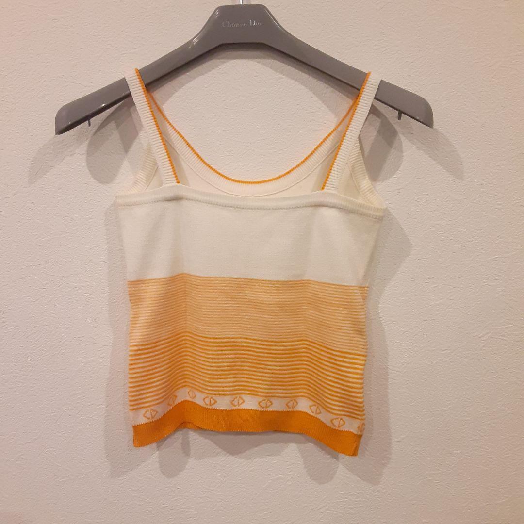 クリスチャン・ディオール CD タンクトップ オレンジ 水着 キャミソール