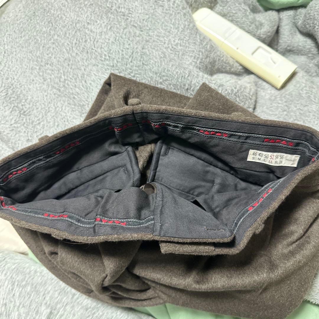 新品　Papas アンゴラウールパンツ　日本製　定価34000
