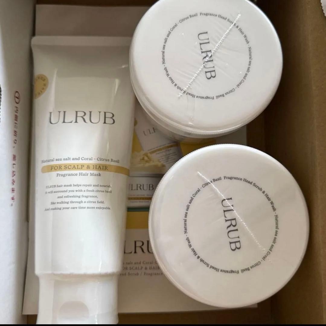 ULRUBのスカルプ&ヘアスクラブ2個　 ヘアマスク1個