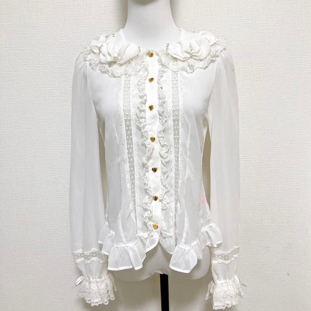 Angelic Pretty Sweet Creamブラウス　白