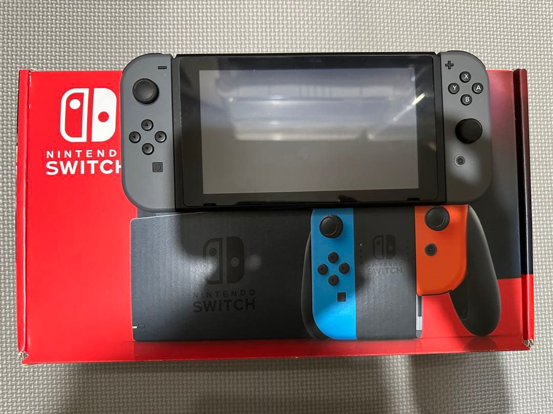 ニンテンドースイッチ グレー 灰色 NINTENDO SWITCH 付属品全新