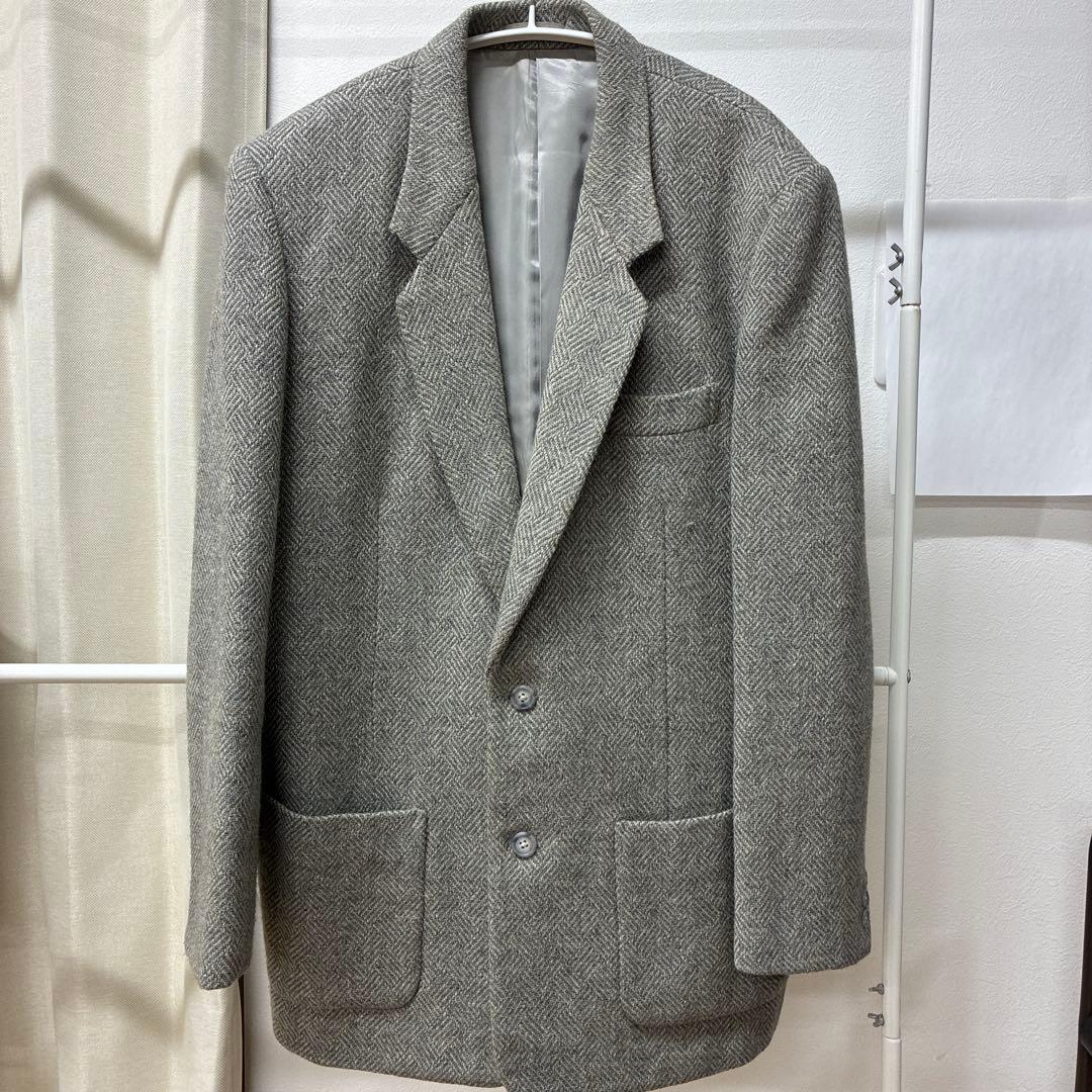 Y's for men グレー ウール ヘリンボーン テーラードジャケット M