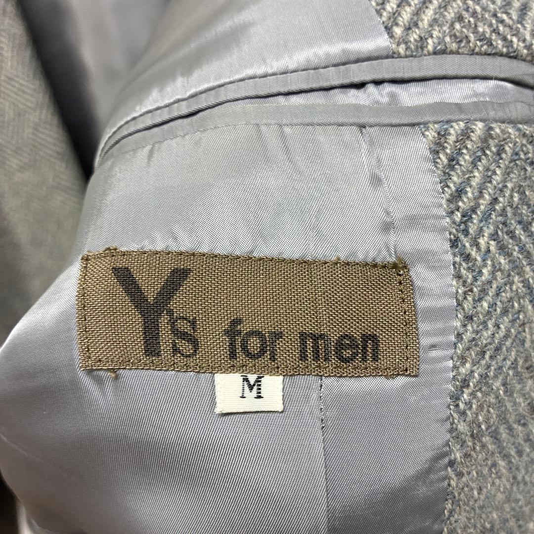 Y's for men グレー ウール ヘリンボーン テーラードジャケット M