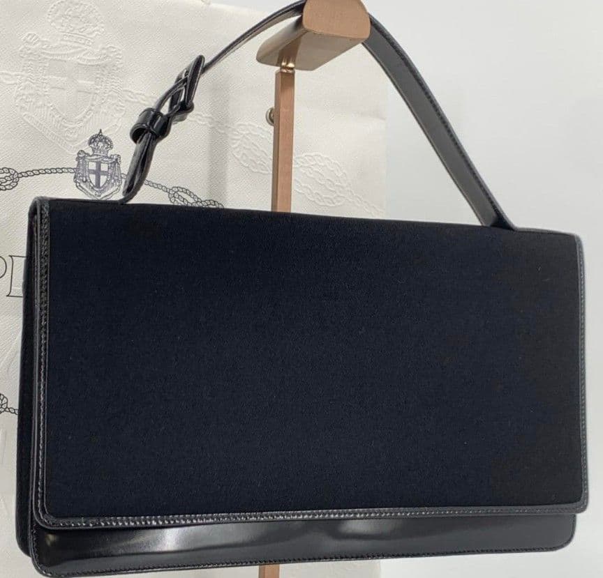 プラダ ハンドバッグ 腕掛け ナイロンキャンバス パテントレザー エナメル