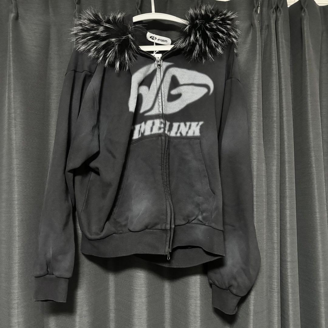 A'gem エージェム　ジップパーカー　チャコールグレー