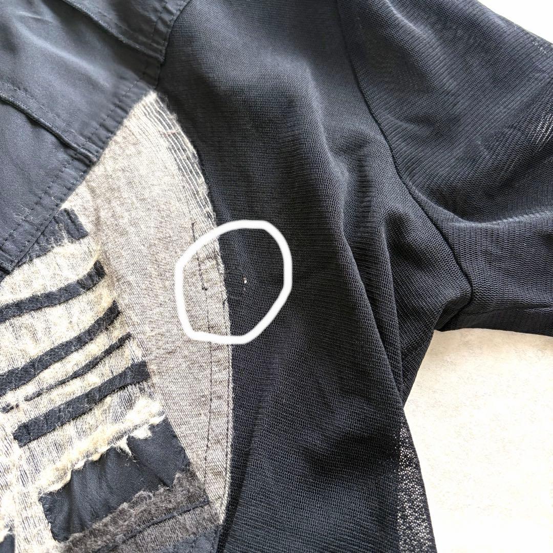 エイココンドウ パワーネット シアー パッチワーク ワンピース チュニック 変形