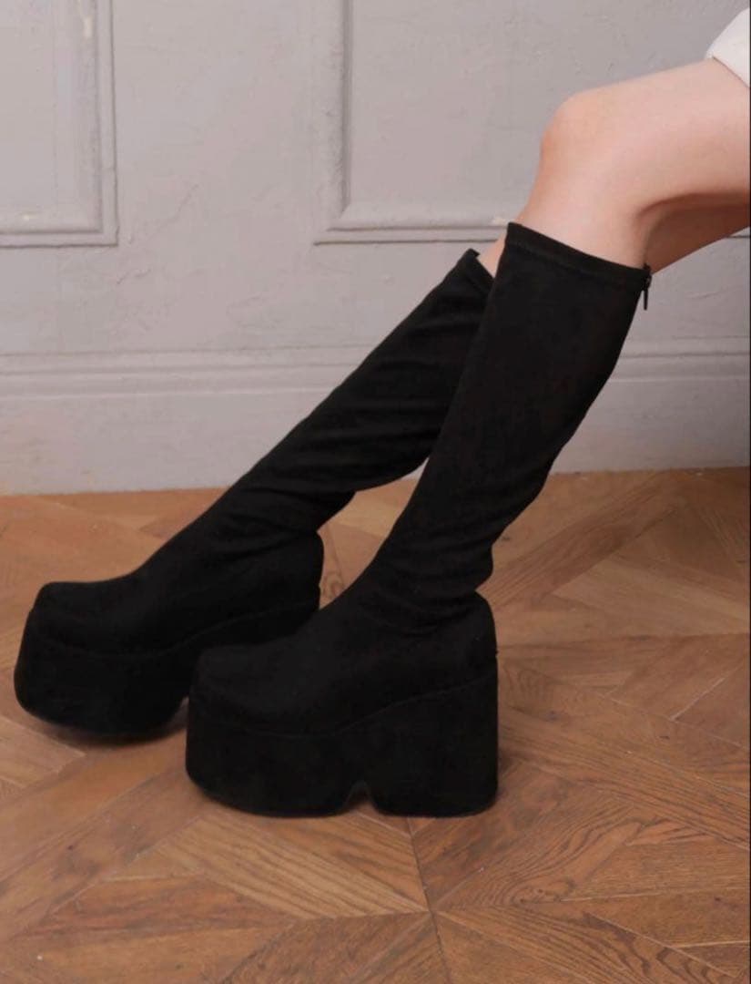 リップサービス プラットフォームスクエアミドルブーツ M