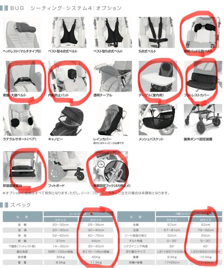 小児用座位保持装置　BUG Mサイズ