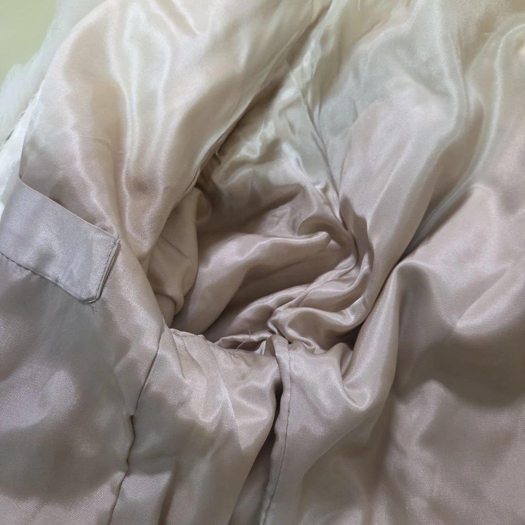 ブルーフォクス コート 肉厚 女優襟 フォクスファー ホワイトフォクス サイズM