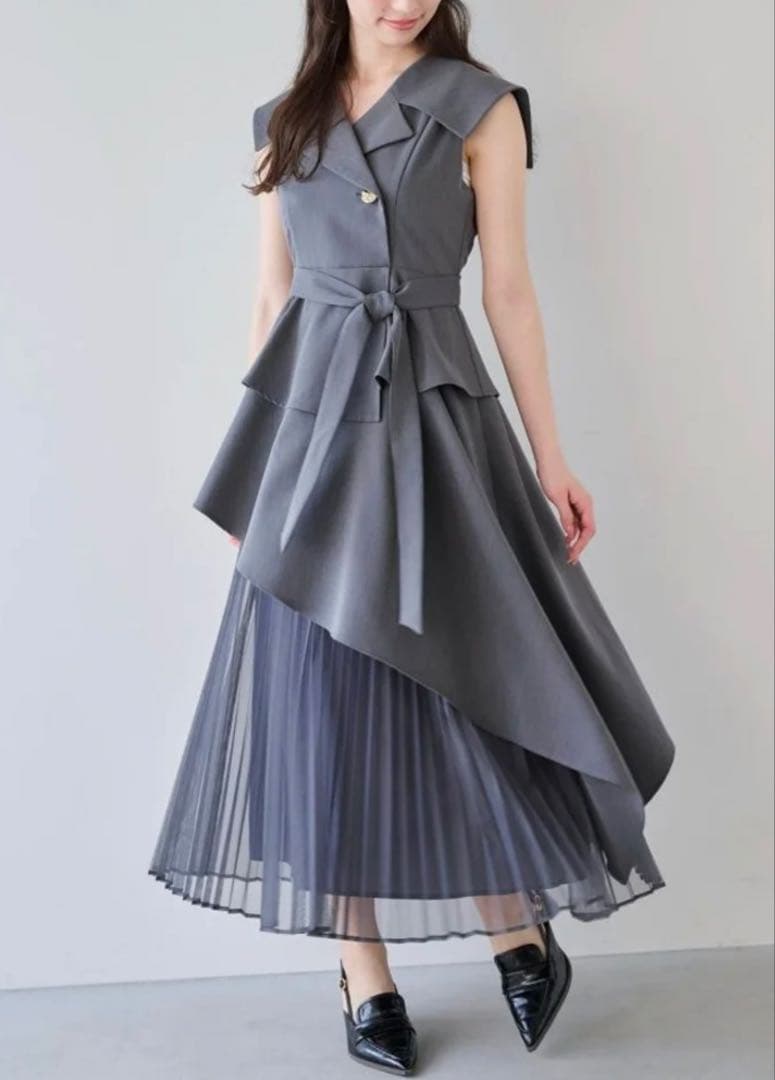 【新品】dazzlin ダズリン　ワンピース アシメプリーツトレンチワンピース