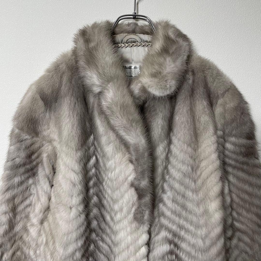 サガミンク リアルファーコート ジャケット サファイアミンク 銀タグ