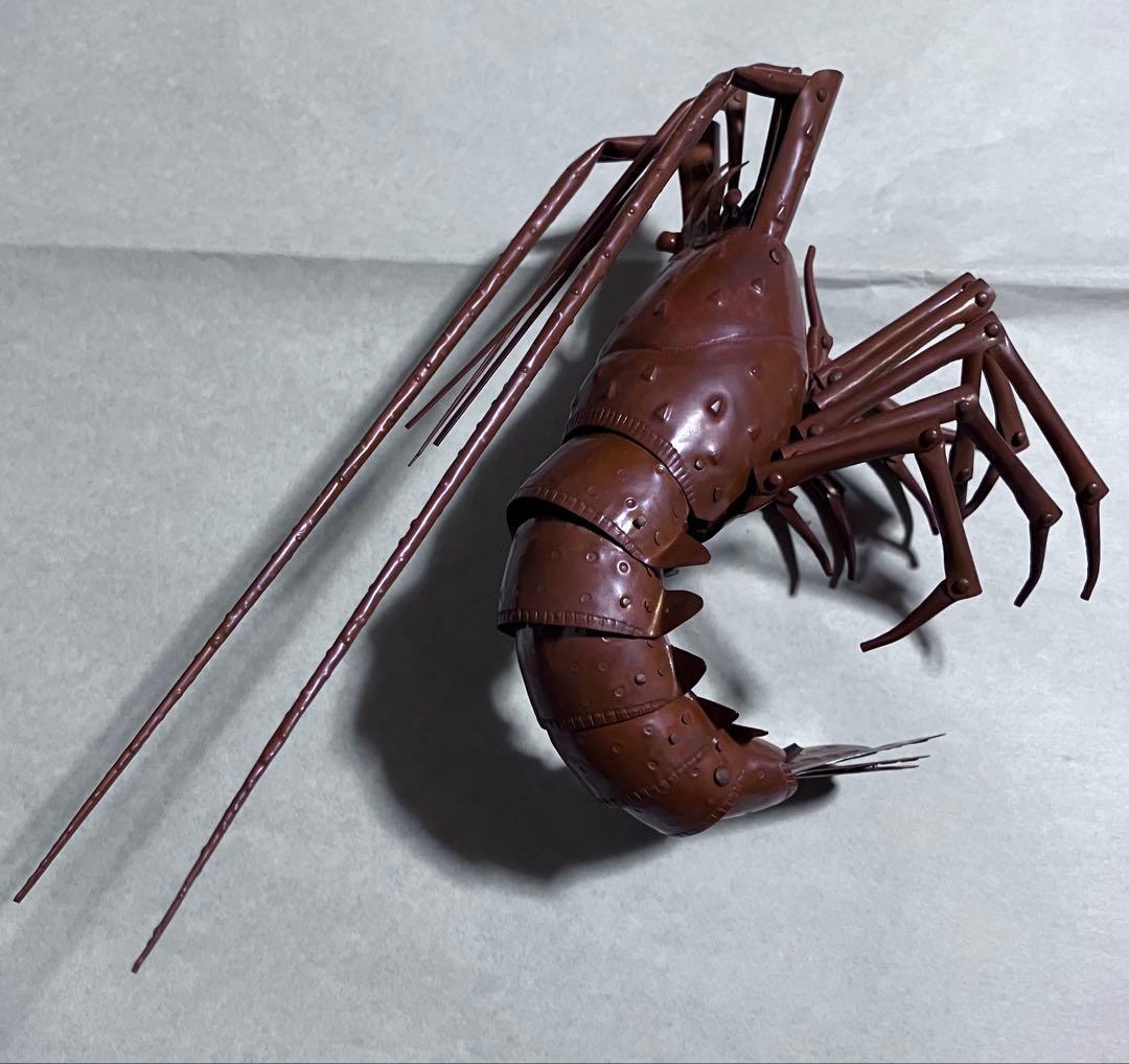 ☆0129 金属製自在置物　海老　五十一代明珍宗之作