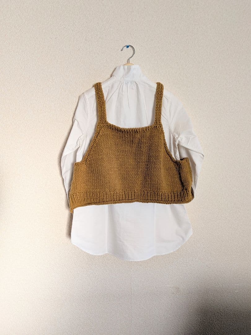 〘新品/未使用〙tumugu! 2ウェイハンドメイド　ウールショートベスト