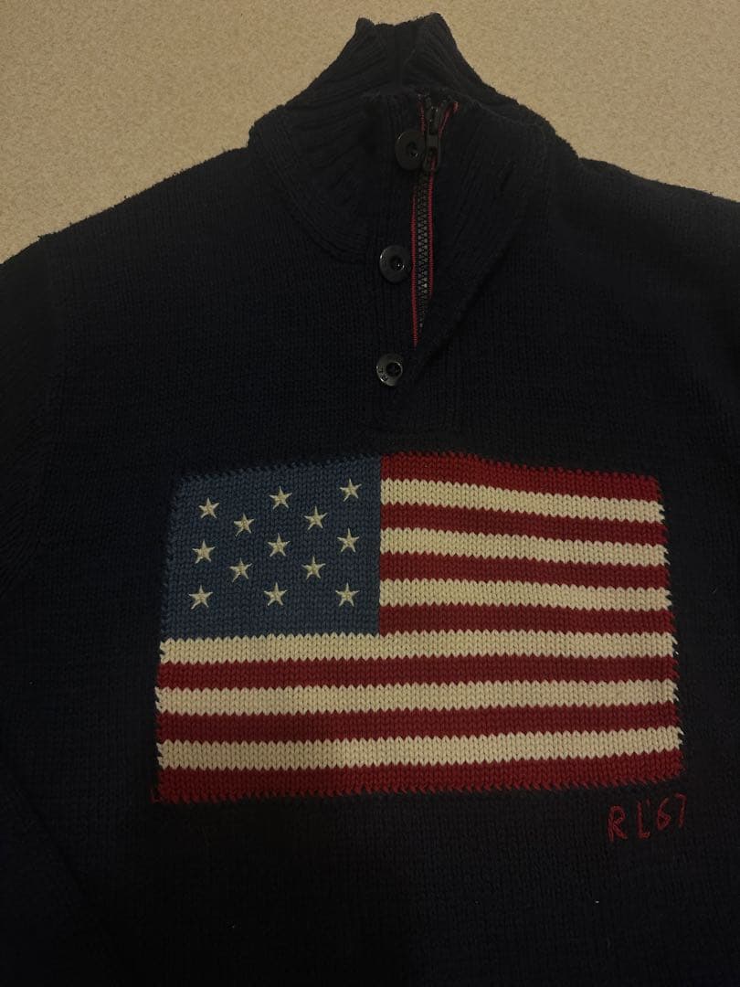 【希少】ラルフローレン 星条旗 ニット 木村拓哉着用　Ralph Lauren