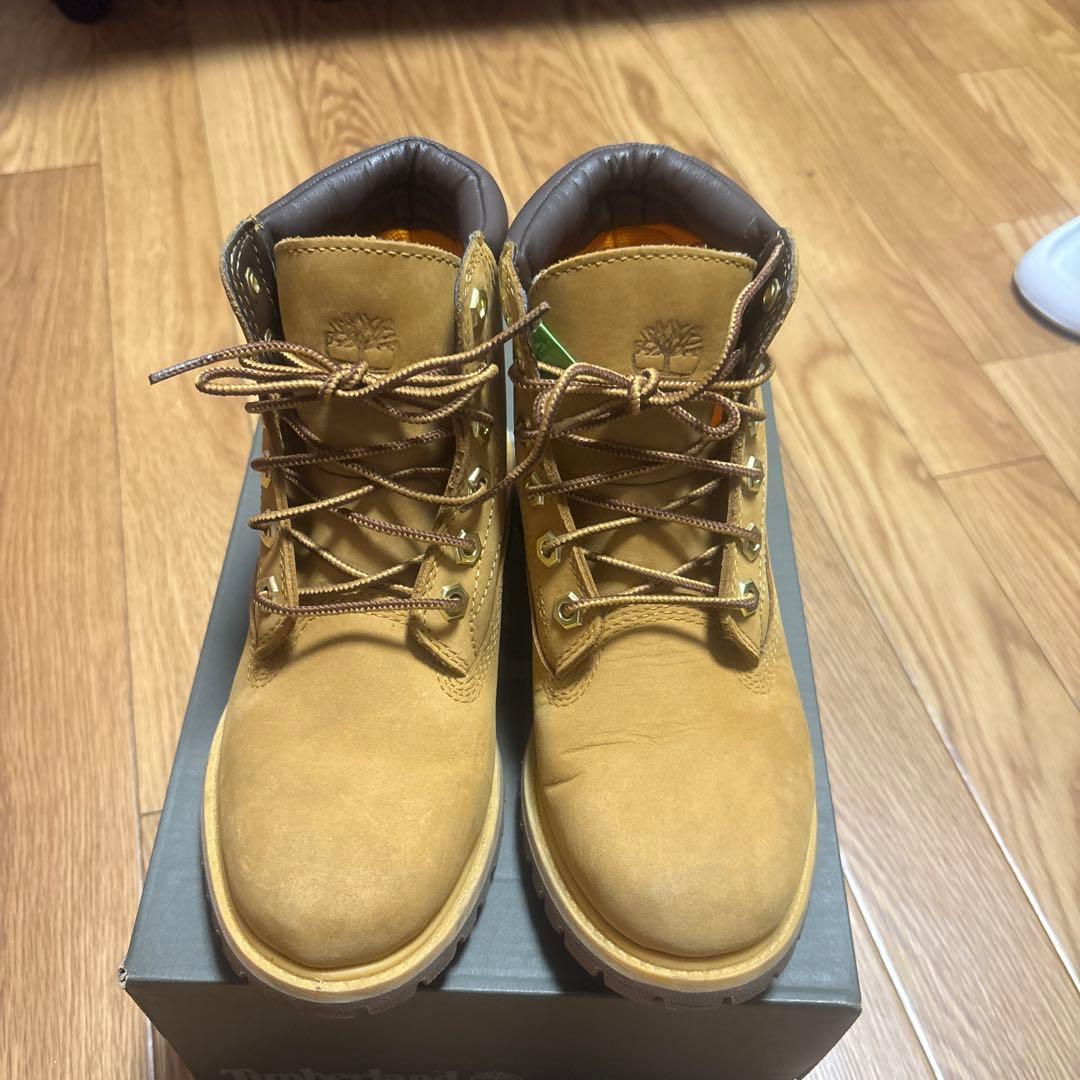 【美品】23.0 Timberland ブラウン ワークブーツ TB012909