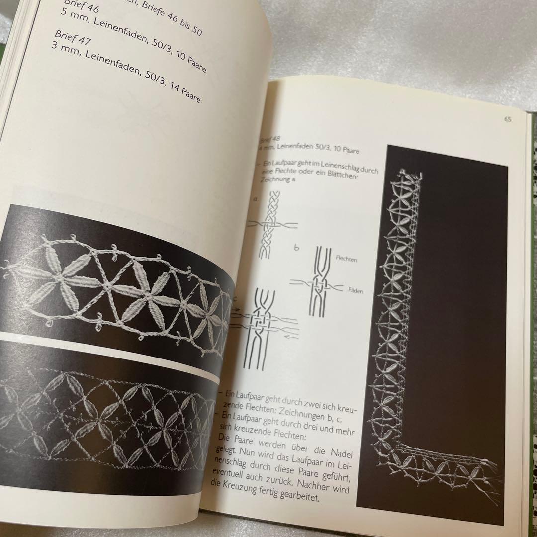 手芸本 ボビンレース BOBBIN LACE Kloppeln 別紙図案付属2冊