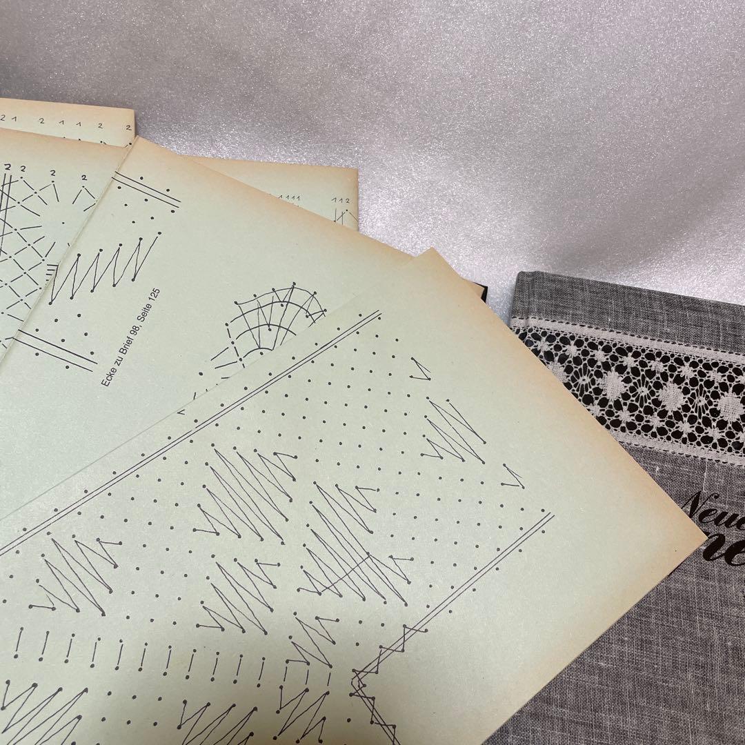 手芸本 ボビンレース BOBBIN LACE Kloppeln 別紙図案付属2冊