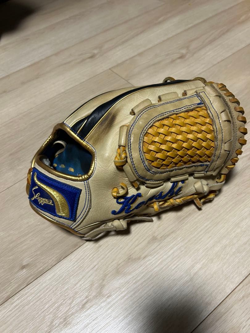 スラッガー 軟式グローブ ベージュ/青