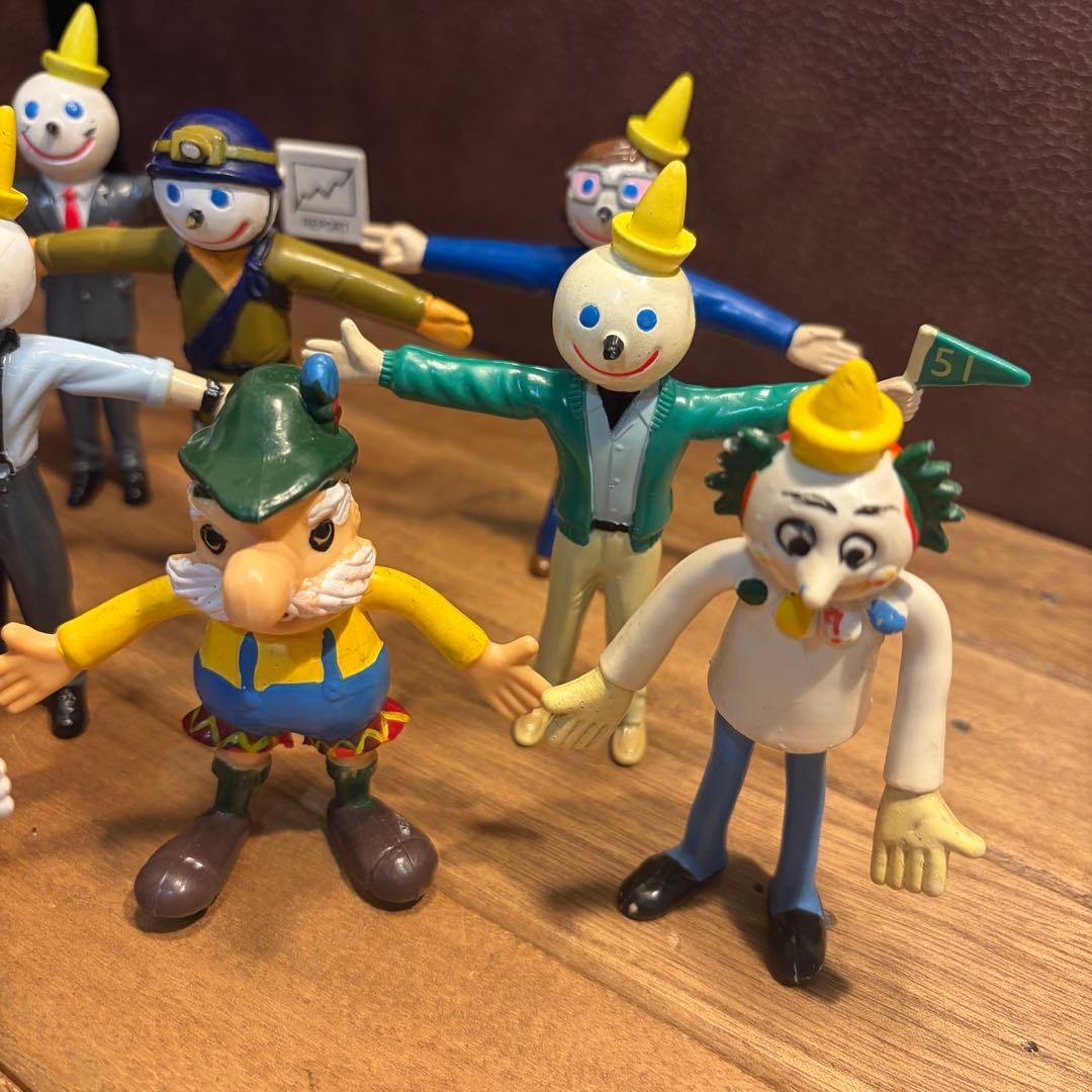 USAヴィンテージミールトイ　ジャックインザボックス　ベンダブルフィギュアセット