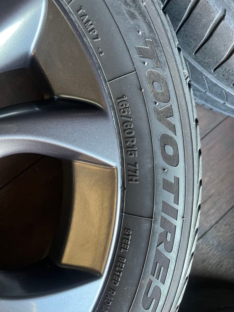 タイヤ付きホイール4本セット　SUZUKI 165/60R15 15✖︎4.5JJ