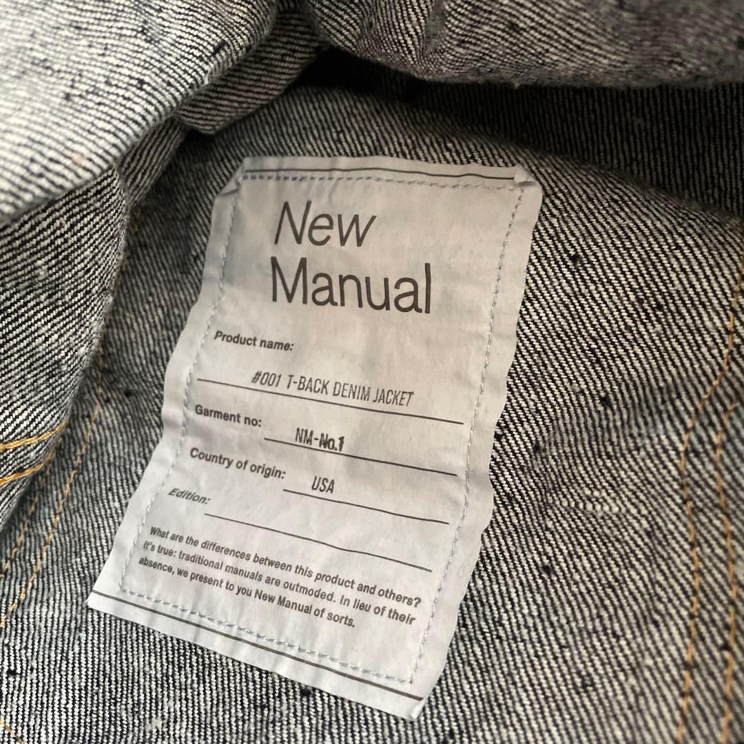 新品 New Manual #001 T-BACK DENIM JACKET