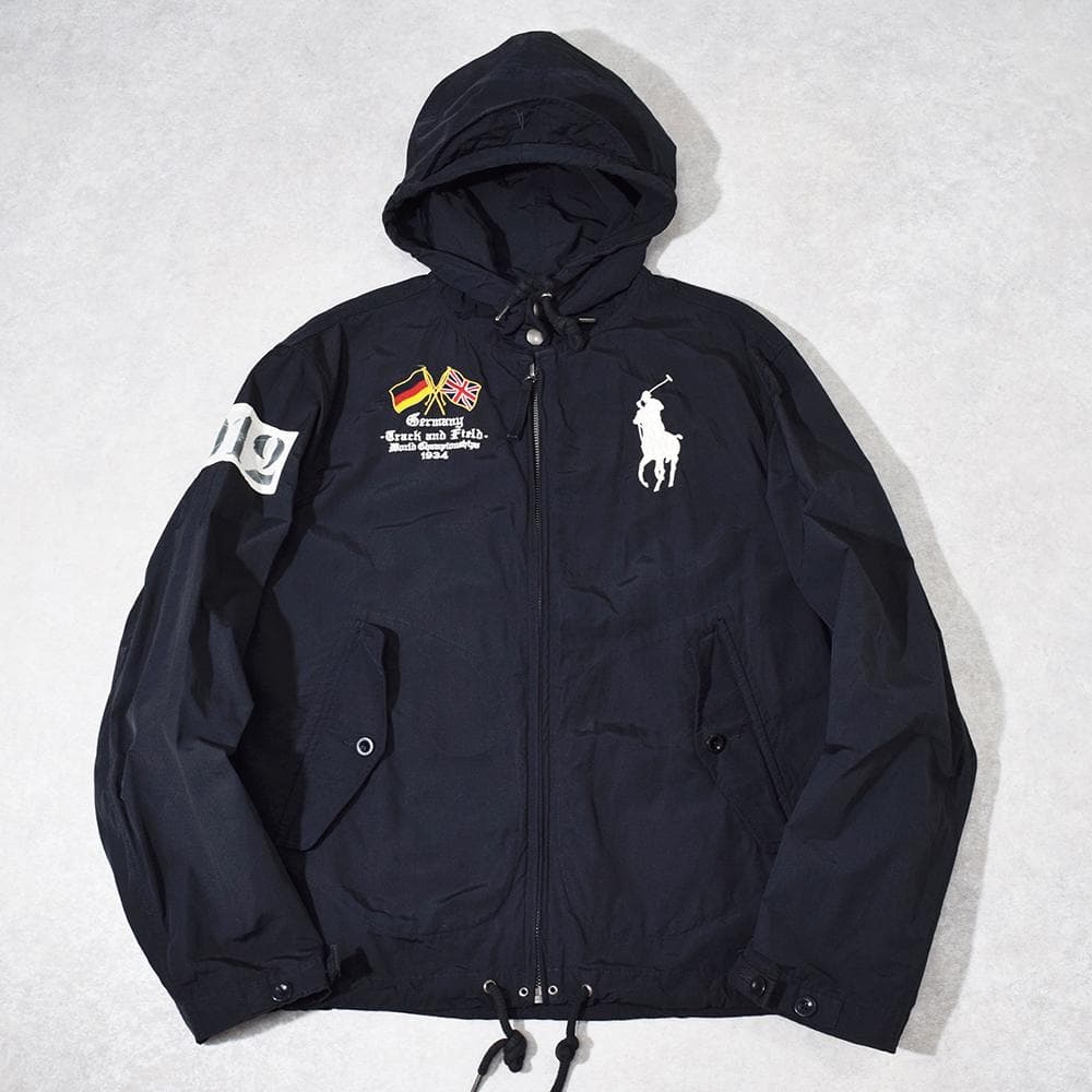 00s ラルフローレン GERMANY ビッグポニー デッキパーカー XL 黒