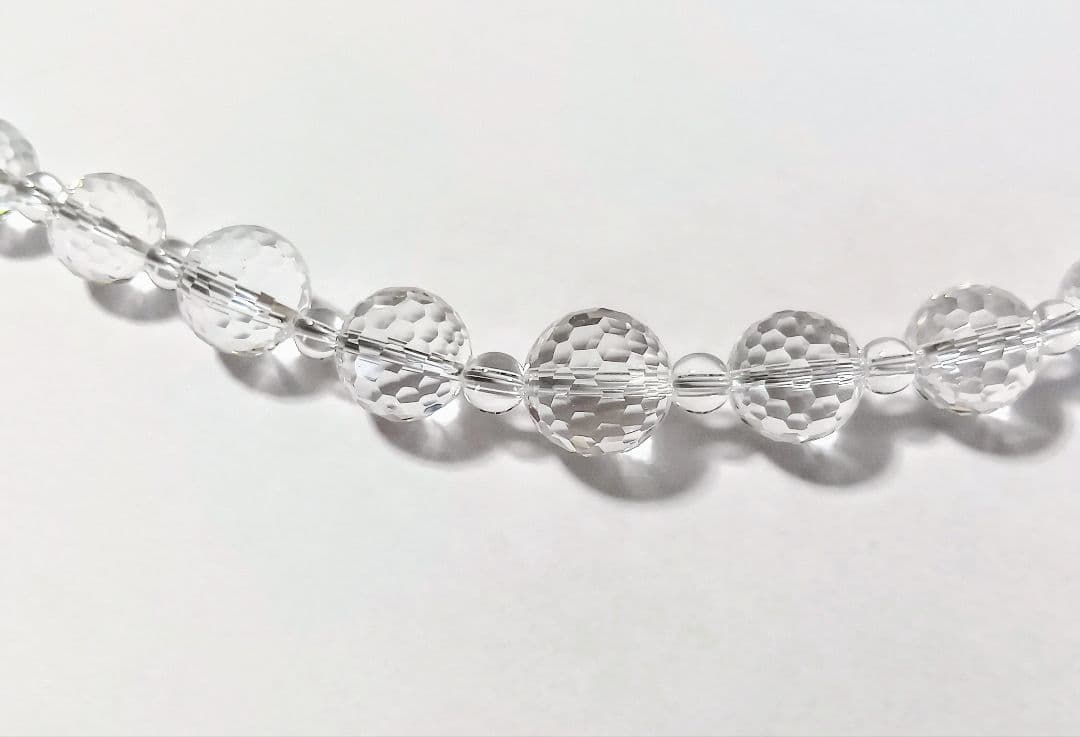 野口総合研究所 白水晶カットネックレス Lサイズ　50cm　定価10万円