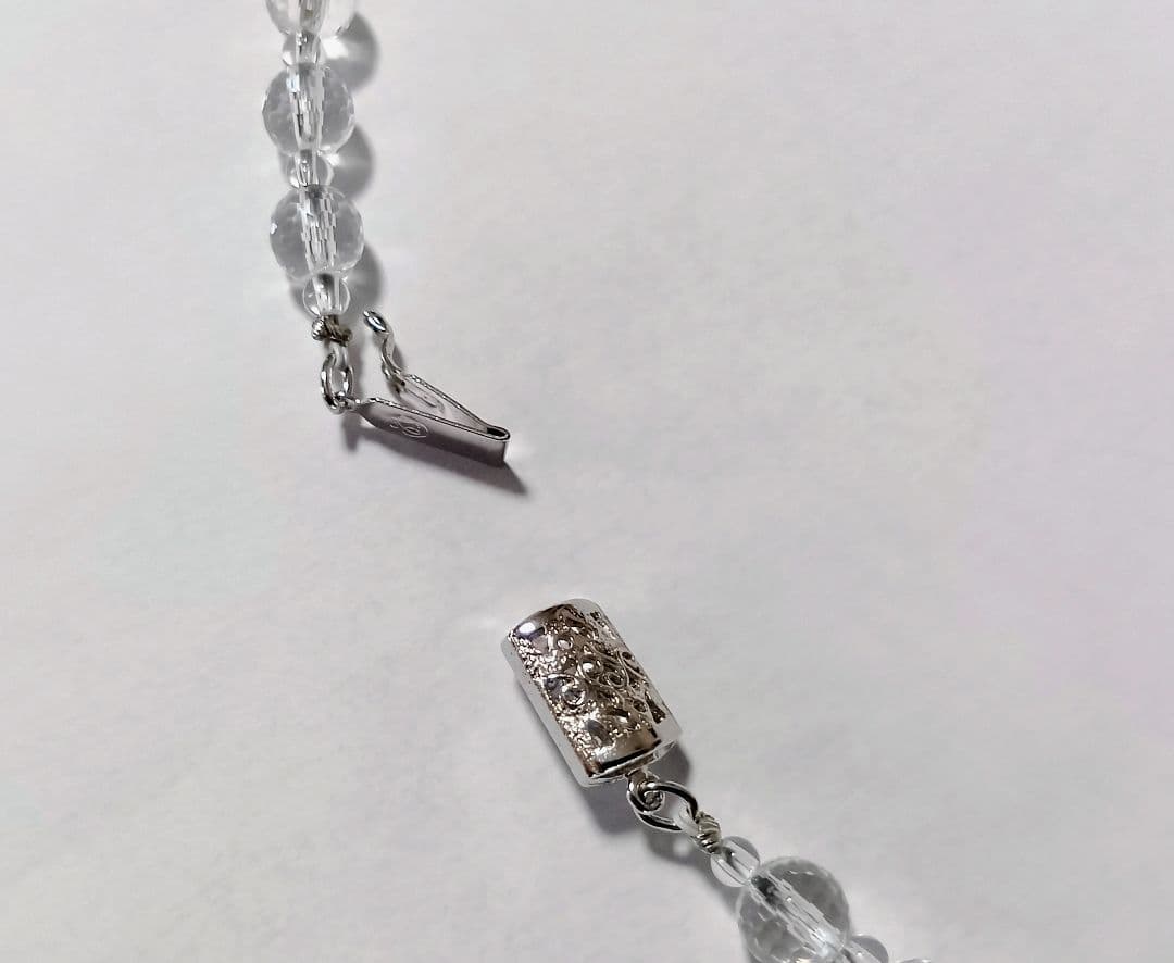 野口総合研究所 白水晶カットネックレス Lサイズ　50cm　定価10万円